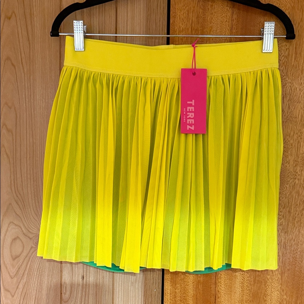 Terez Vibrant Yellow Tennis Skirt with Shorts